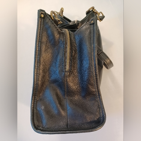 American Leather Company Black Satchel Purse - Picture 5 of 15